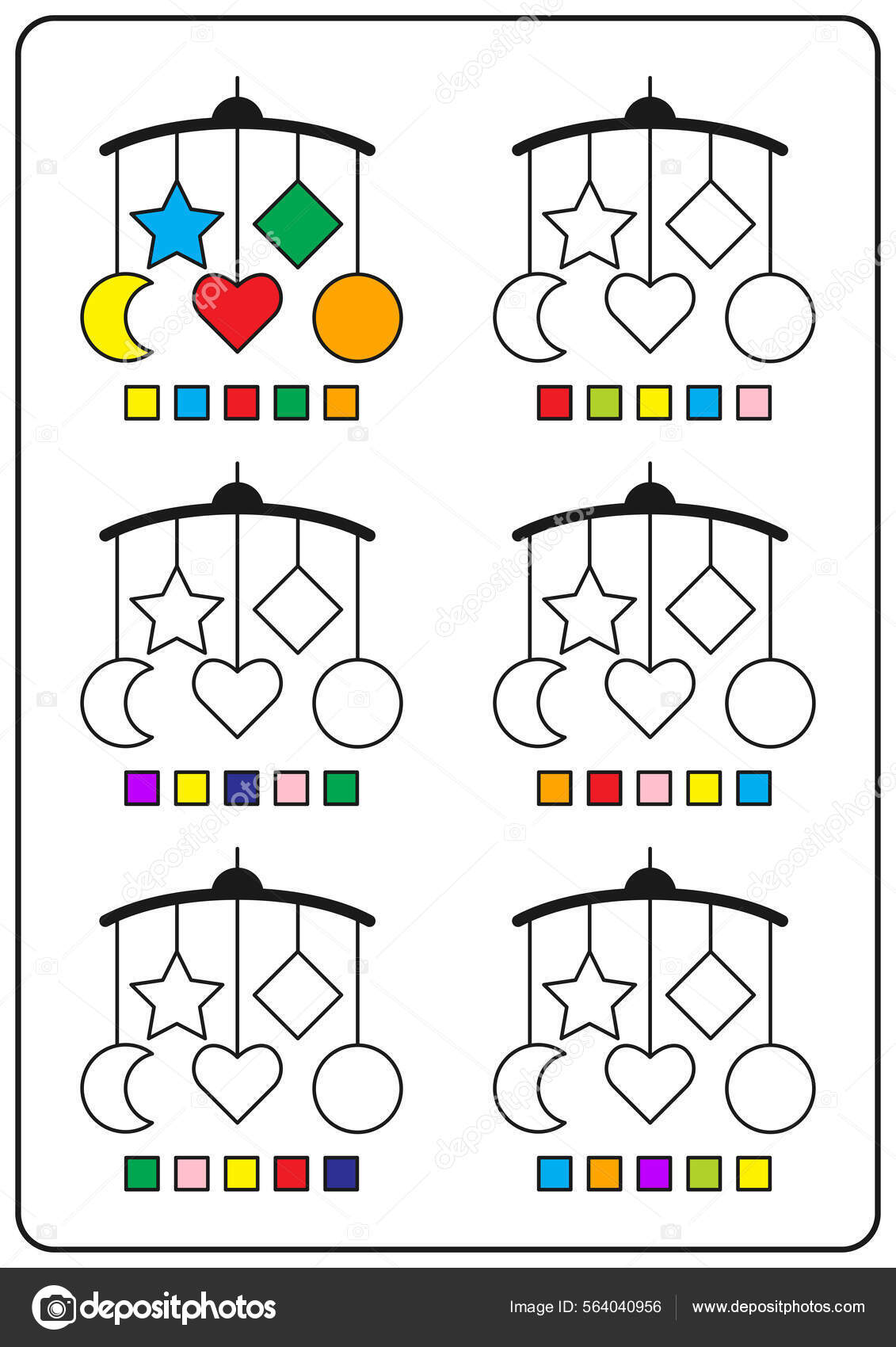 Páginas Colorir Instrucionais Jogos Educativos Para Crianças Planilhas  Atividades Pré imagem vetorial de Adpragus© 564040956